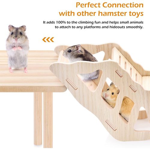 3PCS Wooden Hamster Game Platform Kit , Hamster Cage Accessories Brand New UK — image 8