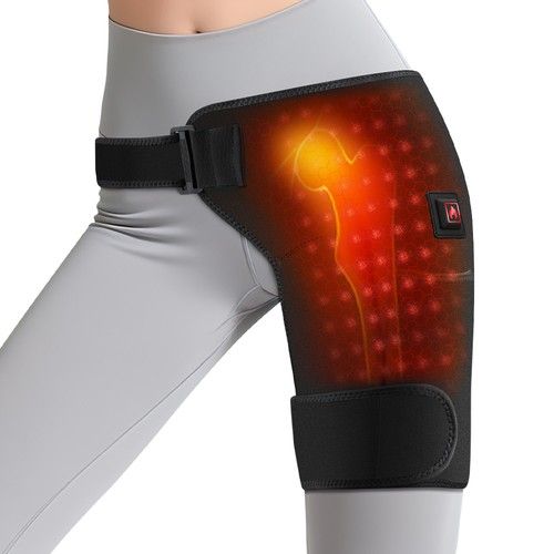 Heat Red Light Hip Wrap 660nm LED Ergonomic Waist Pelvis Pain Relief Therapy Pad