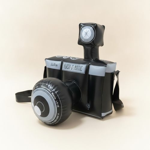Inflatable Camera with Strap Retro Camera Prop Long-Lasting for Photo Shoots — image 3