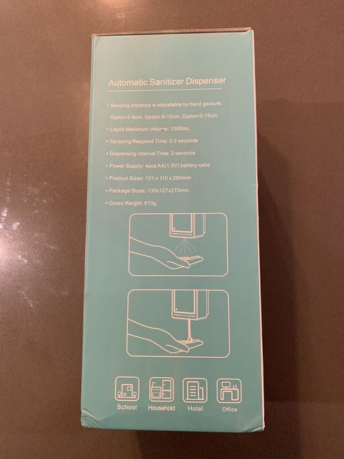 Automatic Hand Sanitizer Dispenser  & Alloy Stand Home Schools Garage — image 6