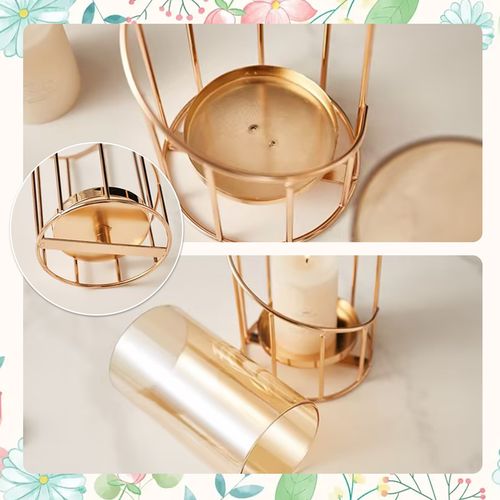 2Pcs Candle Holders Centerpiece Hurricane Candlestick For Wedding Dinning Party — image 6