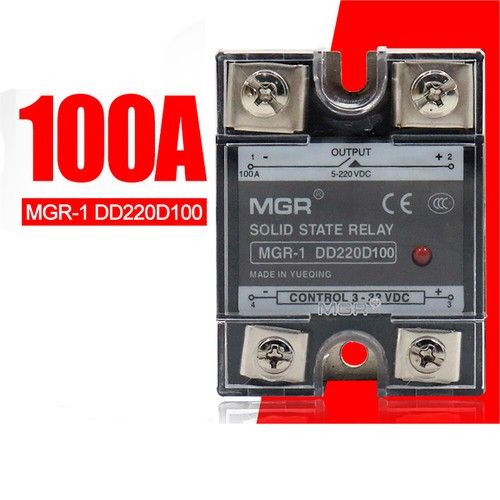 Solid State Relay Module SSR 10-100 amp DC-DC 3-32V DC to 5-220V DC Heat Sink