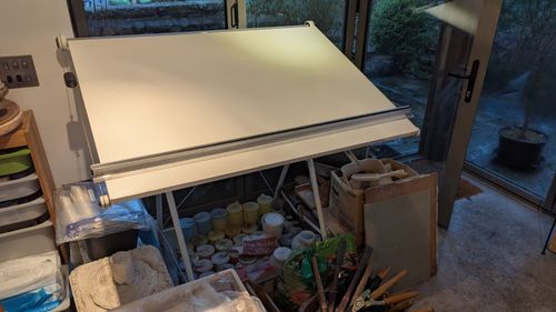 Drawing Board and Stand Width 127cm Height 93 cm — image 2