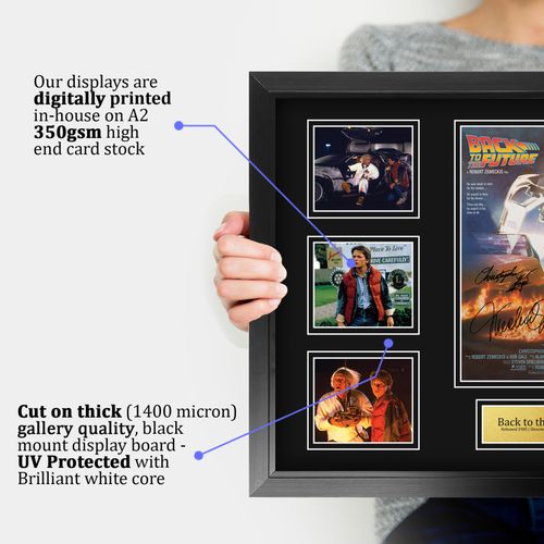 Back To The Future Signed Large A2 Framed Printed Autograph Memorabilia Gift — image 3