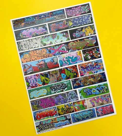 Model Railway OO GAUGE scale Graffiti Wall Art pre cut stickers!