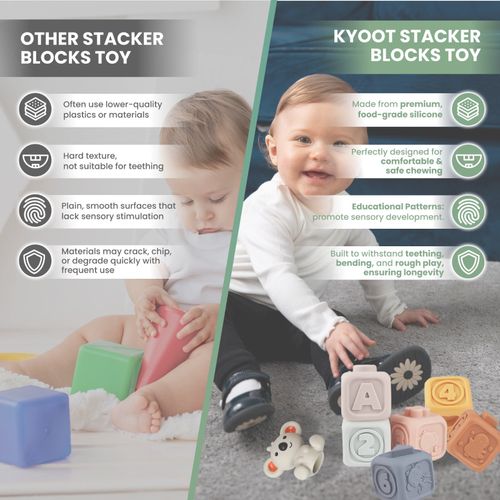 Kyoot Koala Twin Set Incl Silicone Stacking Ring and Building Blocks Baby Toys — image 13