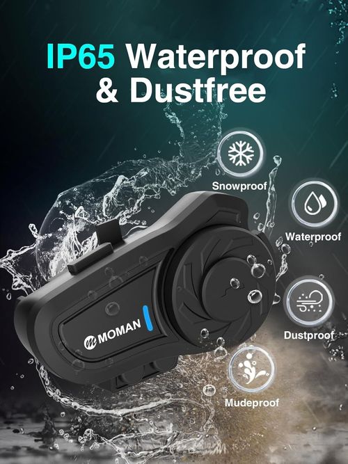 Moman H2Pro Motorcycle Intercom Helmet Wireless 5.1 Communication System 1000M — image 6