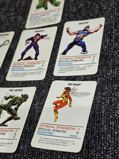 Marvel Heroes & Villains Top Trumps Rare Vintage Card Game 1970s complete  — image 19