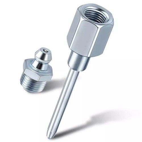 1/2pc Grease Gun Injector Tip Needle Attachment Coupler Fittings Kits Easy Use