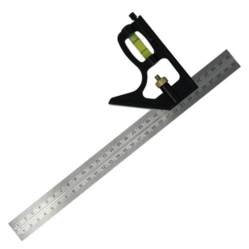 300mm Adjustable Engineers Combination Try Square Set 12” Right Angle Guide — image 8