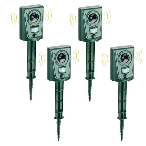 Battery Ultrasonic Cat Dog Repellent Fox Pest Scarer Deterrent Repeller Garden