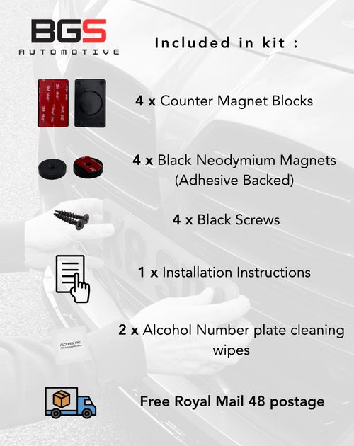 50KG Magnetic Number Plate Holders Strong Magnetic Plate Holders (Front & Rear) — image 2