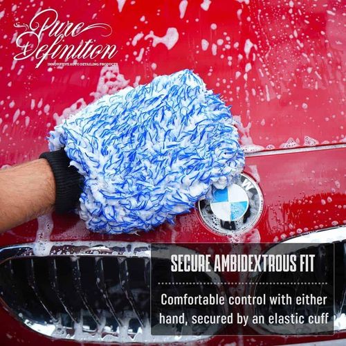 Microfibre Wash Mitt Soft Luxury Car Washing Detailing Cleaning Pure Definition — image 6