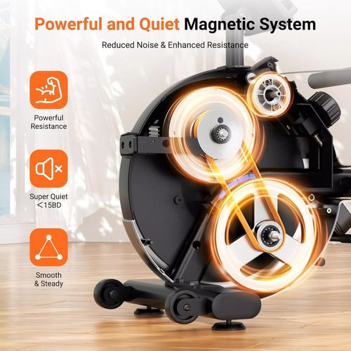 16 Levels Magnetic Rowing Machine Rower LCD for Home Gym Fitness Cardio Workout — image 5