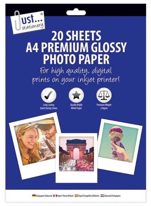 A4 Premium Glossy Photo Paper 20 Sheets for Inkjet Printer Quick Drying 210GSM — image 3