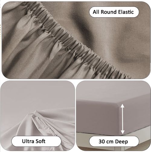 Extra Deep 30cm Fitted Sheet Ultra Soft Bed Sheets Single Double King Super King — image 8