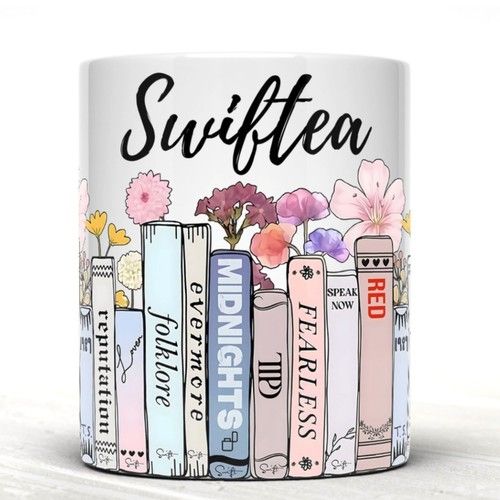 Swiftea Mug Bookcase Album Covers art 11oz ceramic mug
