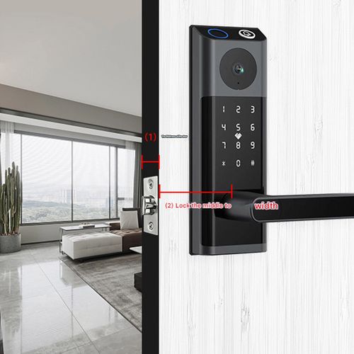Smart Lock Fingerprint Keyless Door Lock with Camera & Handle  WiFi APP Control — image 16