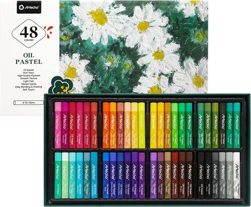Artecho Oil Pastels Set of 48 Colors, Soft 48 count (Pack 1) 