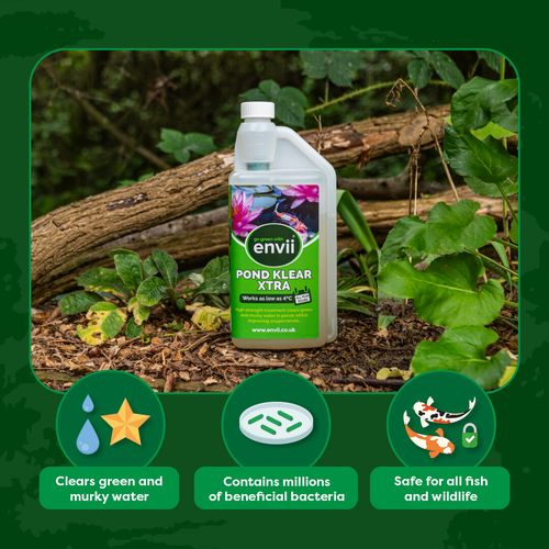 Envii Pond Klear Xtra Natural Treatment Clear Green Murky Cloudy Water Fish Safe — image 3