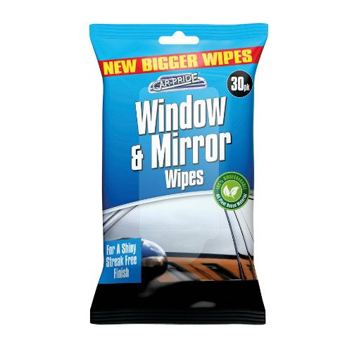 Biodegradable Window & Mirror Wipes (30 Pack) – Streak-Free Glass Cleaning