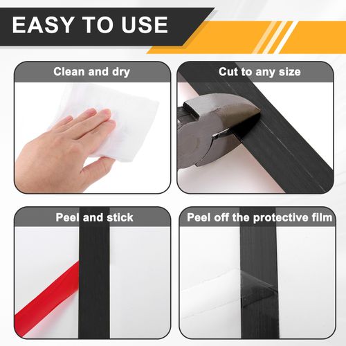32.8 ft x 1.2" Wall Molding Trim Peel and Stick Strip Brushed Black — image 4