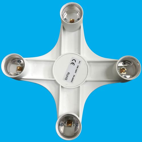 1x B22 to 4E27 Light Bulb Holder Adaptor Studio Photography Socket Splitter — image 1