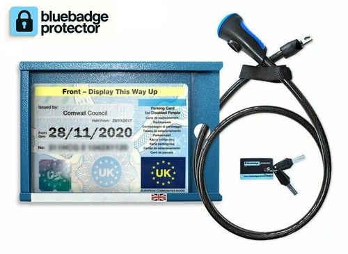 Blue Badge Protector Disabled Holder Anti Theft Lock Security Holder Wallet