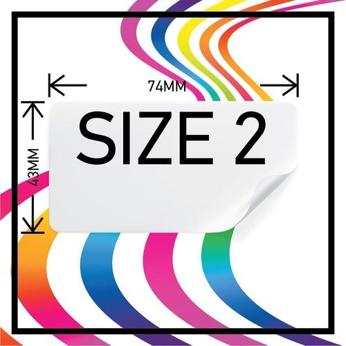 Rectangle Printed Stickers Custom Logo labels Personalised  Various Sizes CL03