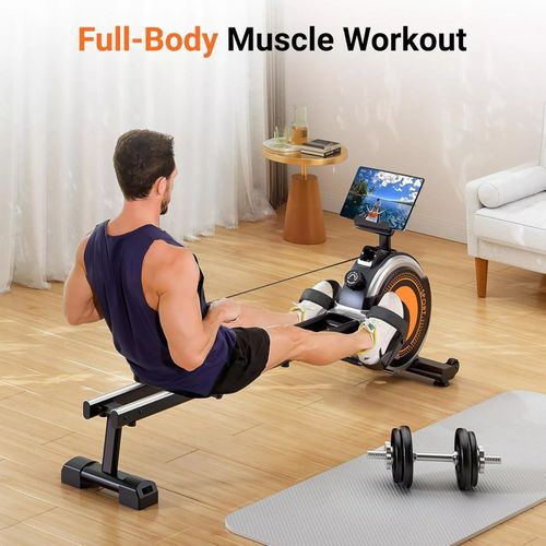 16 Levels Magnetic Rowing Machine Rower LCD for Home Gym Fitness Cardio Workout — image 3