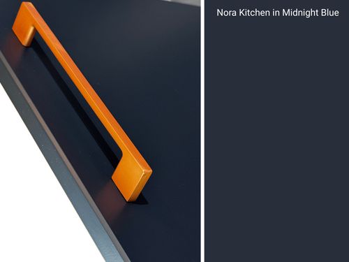 Kitchen Cabinet Pull Out Storage Basket 200mm Navy Blue Door Base Cupboard Nora — image 12