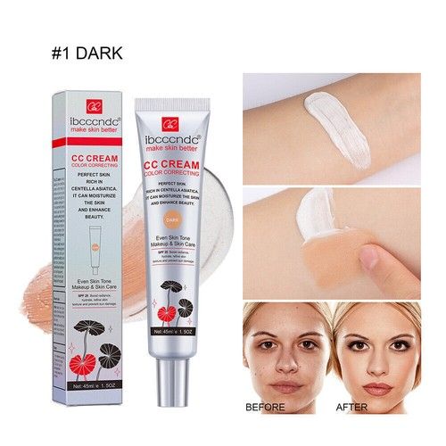 CC Cream with Centella Asiatica Color Correcting CC Cream Lightweight Skin New
