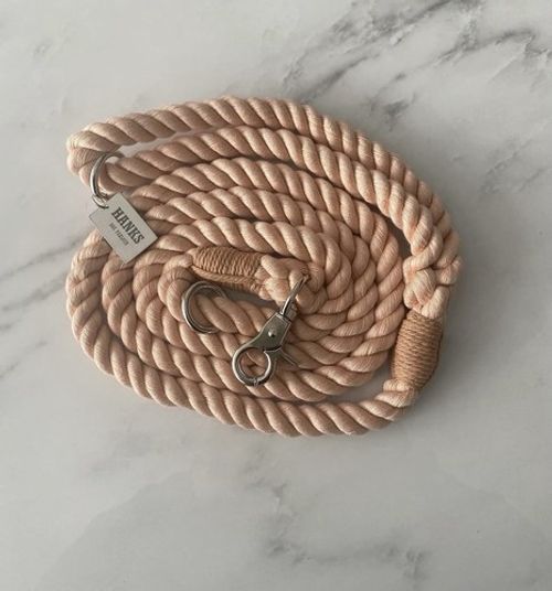 Pastel Pink Rope Dog Leash – 5ft – Stylish & Practical