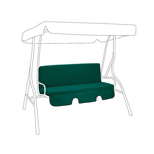 2-3 Seater Replacement Cushion For Garden Swing Bench Hammock Seat Pad Backrest