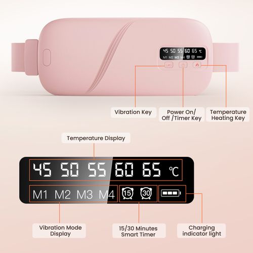 Electric Heating Menstrual Heat Pad Massage Belt For Period Pain Relief Cramps — image 16