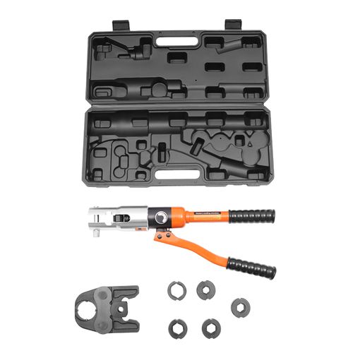 10T Hydraulic Pipe Crimper Aluminum Tube Press Clamp Pliers Crimping Tool 5 Dies — image 3