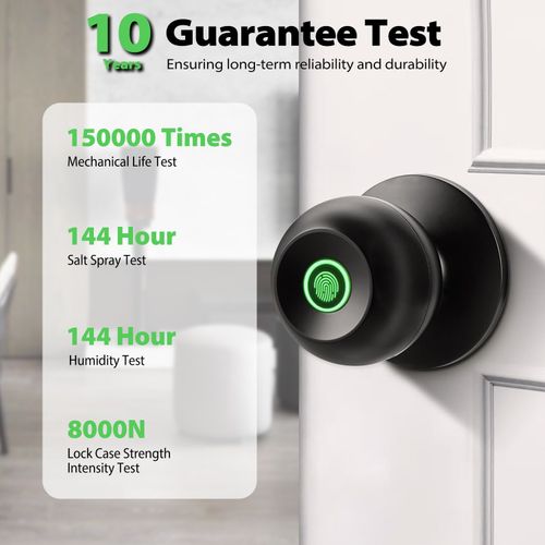 US Smart Door Knob Fingerprint Door Lock APP Control Biometric Key Keyless Entry — image 6