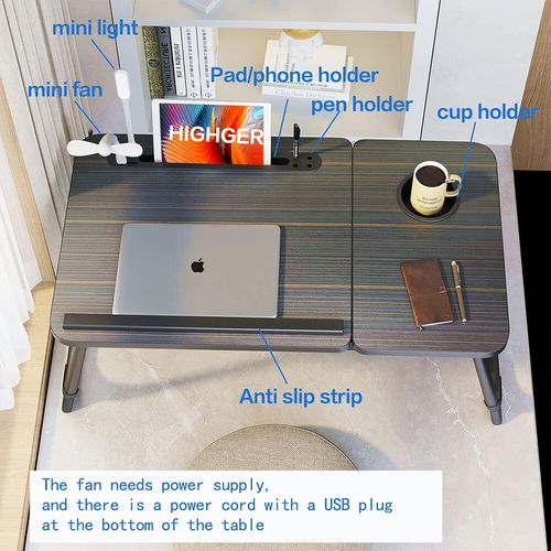 Folding Laptop Table Stand Bed Tray Sofa Lap Breakfast Portable Computer Desk UK — image 7