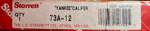 Starrett 73A-12 "Yankee" 12 inch Spring-Type Inside Calipers — image 2