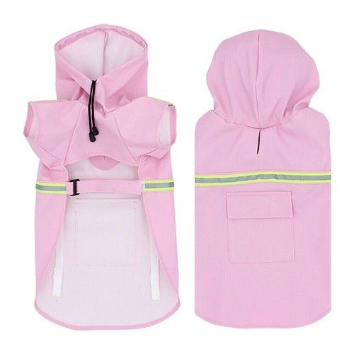 Rain Coat Pet Dog Coat Jacket Vest Reflective Waterproof Raincoat Clothes Dog UK