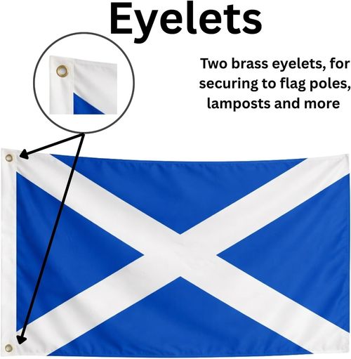 SCOTLAND Flag (Pack of 2) Scottish Saltire Flags 5ft x 3ft Burns Night St Andrew — image 3