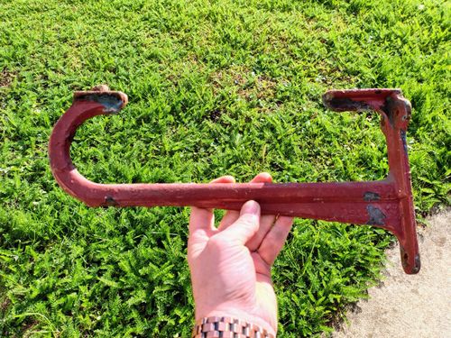 Antique Sink Brackets Cast Iron Belfast sink -matching Pair 14 inch - original — image 8