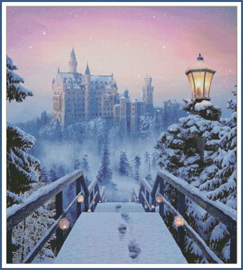 Winter Castle 1239 Chart Counted Cross Stitch Pattern Needlework — image 2