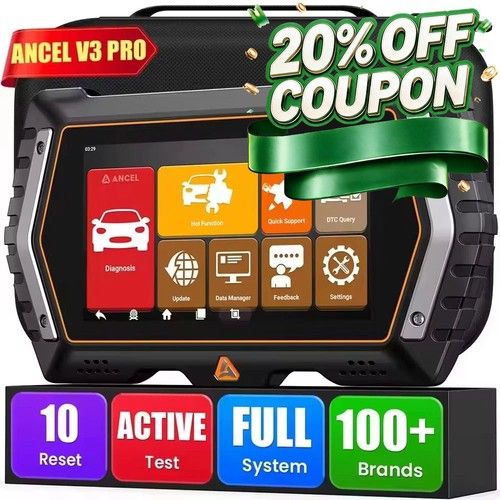 ANCEL V3 PRO OBD2 Scanner Bi-directional Scan Tool Full System Diagnostic Tool