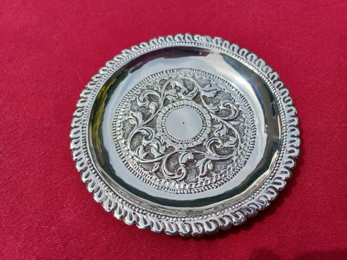 SOLID SILVER pin dish from Cambodia '100 percent silver purity' 39.5 grams — image 1