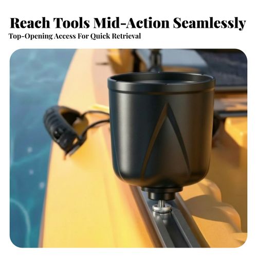 Kayak Cup Holder Universal Cup Holder with Clamp Mount Stable for Anglers — image 2