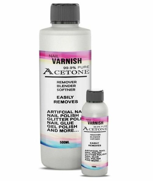 99.9% Pure Acetone Superior Quality Nail Polish Remover UV/LED GEL Soak Off 