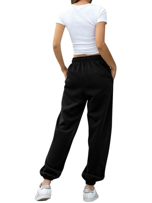 Womens Plain Joggers Sweatpants Fleece Tracksuit Jogging Bottoms Gym Sport Pants — image 2