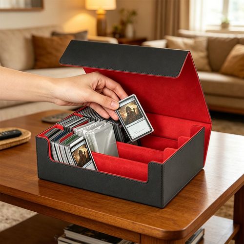 1800+ MTG Card Storage Box Deck Box PU Leather Magnetic Deck For TCG Collection — image 11