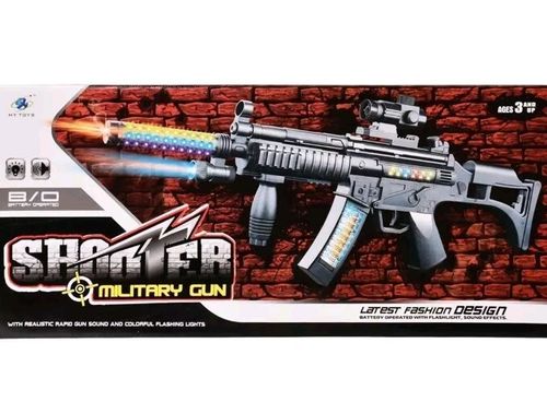 Kids Mp5 Squid Gun Flashing Lights & Sounds Boys Girls Army Role Play Uk — image 12